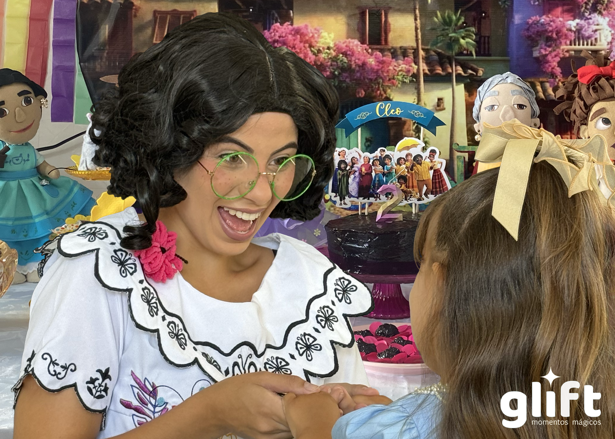 Mirabel interação criança festa infantil - Glift Momentos Mágicos